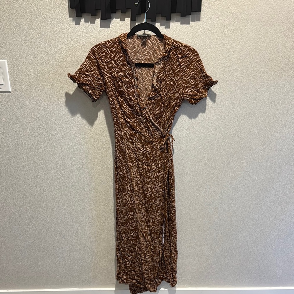Brown Wrap Dress